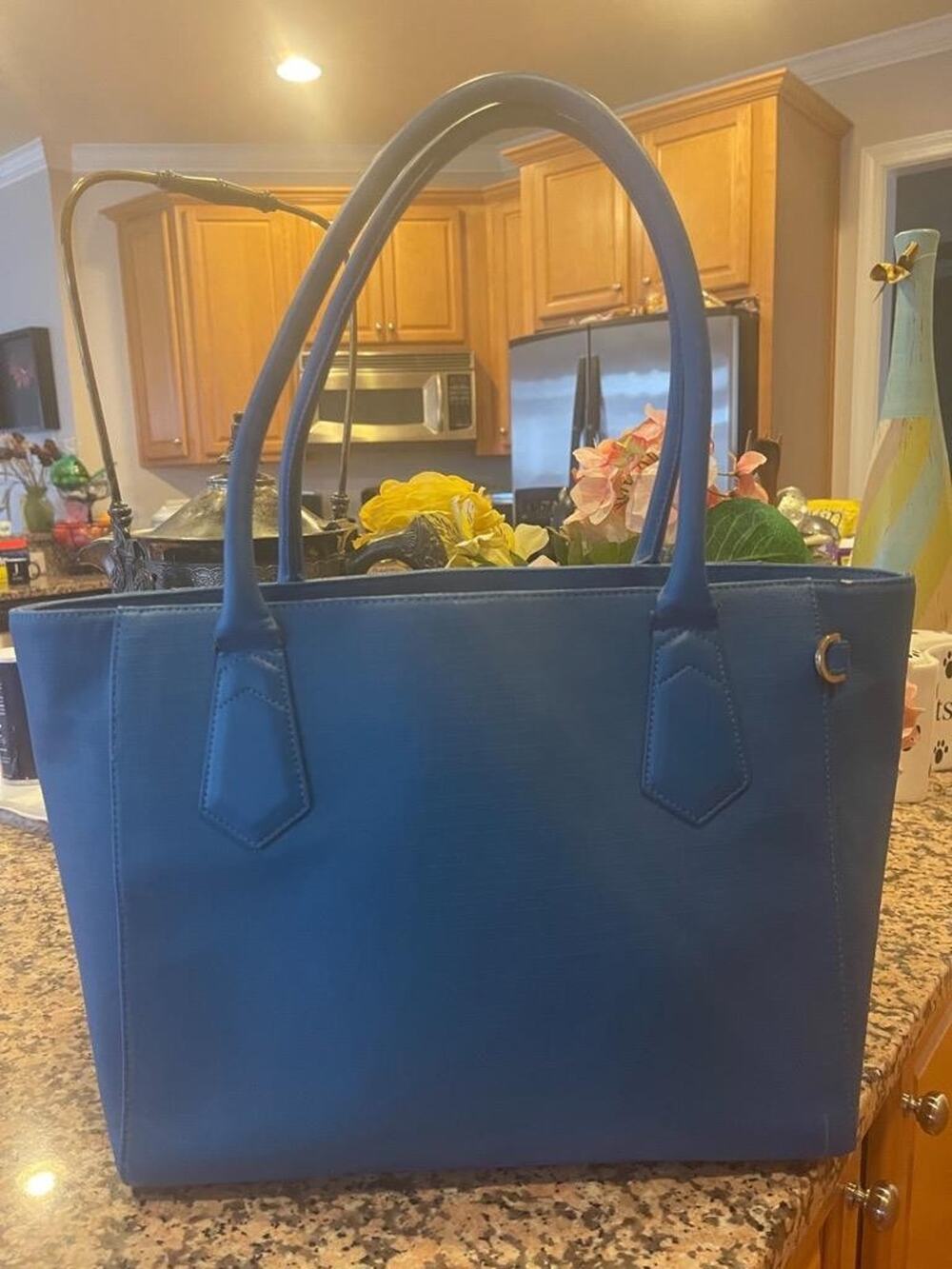 DAGNE DOVER Signature Midi Coated Canvas Tote (pu3000